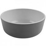 GET Roca Glazed 42 oz. Gray Melamine Low Street Bowl - 12/Case