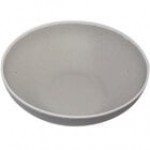 GET B-330-DVG Pottery Market 5.5 Qt. Glazed Gray Melamine Bowl with White Trim - 3/Case