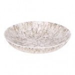 Elite Global Solutions Hermosa 36 oz. Brown Marble Embossed Melamine Bowl - 6/Case