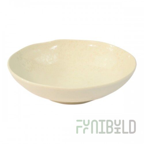 Dalebrook Mineral from Global Tableware Collective 48 oz. Parchment Paper Crackle Melamine Bowl - 10/Case