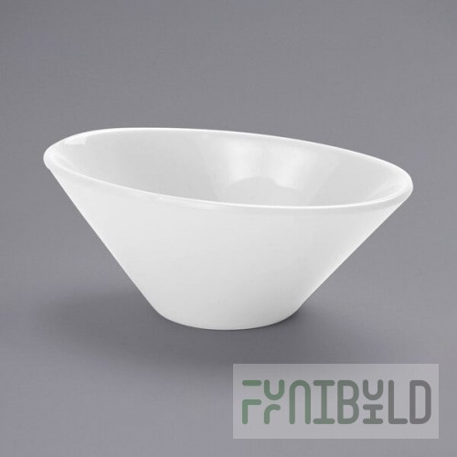 American Metalcraft 2.5 oz. Oval White Mini Melamine Bowl - 20/Case