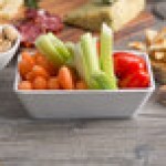 American Metalcraft MELRC3 Endurance 10 oz. Rectangular Shallow Melamine Serving Bowl