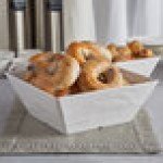 American Metalcraft FSWMEL117 228 oz. White Faux Slate Square Melamine Serving Bowl