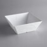 American Metalcraft FSWMEL117 228 oz. White Faux Slate Square Melamine Serving Bowl