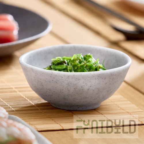 Acopa Cavern 4 oz. Light Gray Round Melamine Bowl - 24/Case