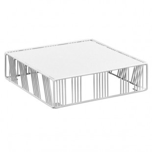 Cal-Mil 432-3-15 Portland White Wire Square Riser - 12 Cal-Mil 432-3-15 Portland White Wire Square Riser - 12