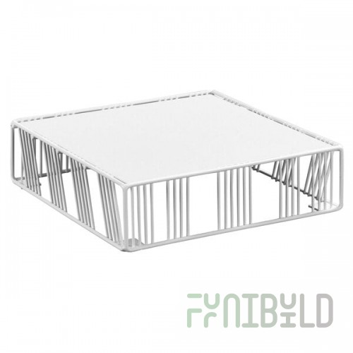 Cal-Mil 432-3-15 Portland White Wire Square Riser - 12