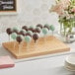 Acopa Mesa 120 Hole Natural Wood Skewer / Cake Pop Holder