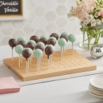 Acopa Mesa 120 Hole Natural Wood Skewer / Cake Pop Holder