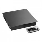 Acopa Manchester 11 Qt. Round Stainless Steel Soup Induction Chafer with Glass Top and Soft Close Lid