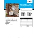 Acopa Manchester 11 Qt. Round Stainless Steel Soup Induction Chafer with Glass Top and Soft Close Lid