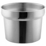 Acopa Manchester 11 Qt. Round Stainless Steel Soup Induction Chafer with Glass Top and Soft Close Lid