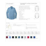 Port Authority W100 Unisex Customizable Deep Black Long Sleeve Carefree Poplin Dress Shirt with Stain Release - M