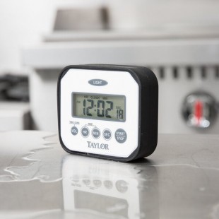 Taylor 5863 Splash 'N' Drop Digital 25 Hour Kitchen Timer with Clock and Backlight Taylor 5863 Splash 'N' Drop Digital 25 Hour Kitchen Timer with Clock and Backlight