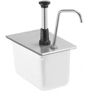 Server Tall Spout Stainless Steel 1 oz. Pump with Lid for 1/4 Size 6 Server Tall Spout Stainless Steel 1 oz. Pump with Lid for 1/4 Size 6