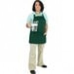 Chef Revival Hunter Green Poly-Cotton Customizable Bib Apron with 3-Compartment Pocket - 28 Chef Revival Hunter Green Poly-Cotton Customizable Bib Apron with 3-Compartment Pocket - 28