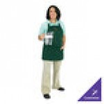 Chef Revival Hunter Green Poly-Cotton Customizable Bib Apron with 3-Compartment Pocket - 28 Chef Revival Hunter Green Poly-Cotton Customizable Bib Apron with 3-Compartment Pocket - 28
