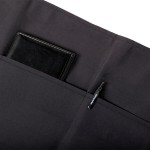 Chef Revival Black Polyester Customizable Waist Apron with 3 Pockets - 12