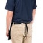 Chef Revival Black Polyester Customizable Waist Apron with 3 Pockets - 12