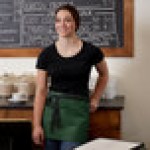 Choice Hunter Green Waist Apron with Black Webbing and 3 Pockets - 12 Choice Hunter Green Waist Apron with Black Webbing and 3 Pockets - 12