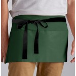 Choice Hunter Green Waist Apron with Black Webbing and 3 Pockets - 12 Choice Hunter Green Waist Apron with Black Webbing and 3 Pockets - 12