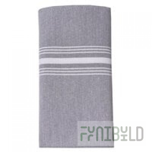 Hospeco Mariposa Reverse Gray 100% Spun Polyester Bistro Striped Cloth Napkins, 18