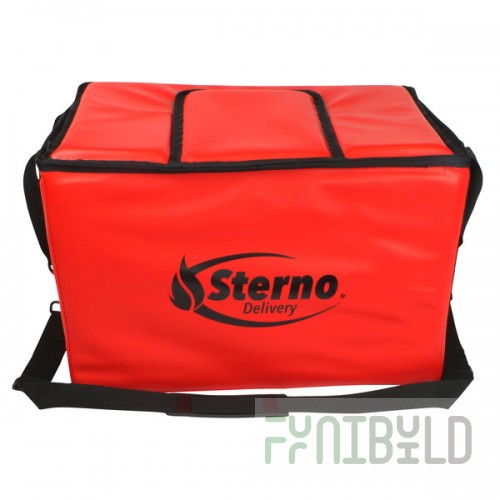 Sterno 70540 Red Medium Stadium Insulated Food Carrier, 18