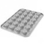 Chicago Metallic 45245 24 Cup 2.1 oz. Glazed Aluminized Steel Mini Muffin Pan - 12 7/8
