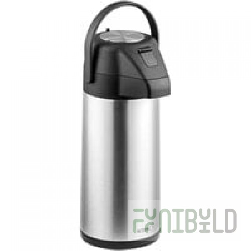 Acopa 2.5 Liter Stainless Steel Lined Airpot with Push Button