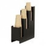 Cal-Mil Classic Black Plastic 3-Tier Cup / Lid Organizer 23187-13 Cal-Mil Classic Black Plastic 3-Tier Cup / Lid Organizer 23187-13