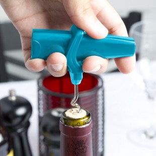 Franmara 3010-10 Traveler's Turquoise Customizable Plastic Corkscrew and Bottle Opener