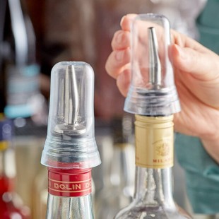 TableCraft Translucent Universal Liquor Pourer Cover DCL - 12/Pack TableCraft Translucent Universal Liquor Pourer Cover DCL - 12/Pack