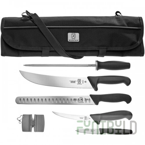 Mercer Culinary BPX® 7-Piece BBQ Competition Knife Roll Set M13750