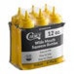 Choice 12 oz. Yellow Wide Mouth Squeeze Bottle - 6/Pack