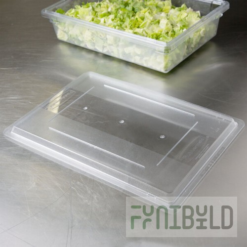 Rubbermaid® FG330200CLR Clear Polycarbonate Food Storage Box Lid - 26