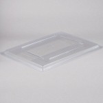 Rubbermaid® FG330200CLR Clear Polycarbonate Food Storage Box Lid - 26