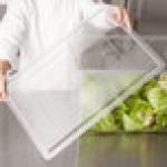 Rubbermaid® FG330200CLR Clear Polycarbonate Food Storage Box Lid - 26