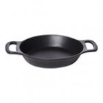 GET Heiss 16 oz. Black Cast Aluminum Mini Oval Server SKOV-16-ABK