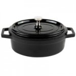 GET Heiss 16 oz. Black Cast Aluminum Mini Oval Server SKOV-16-ABK