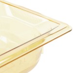Vollrath 9052410 Super Pan® 1/2 Size Long Amber High Heat Plastic Food Pan - 2 1/2
