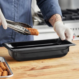 Vollrath 8032420 Super Pan® 1/3 Size Black Polycarbonate Food Pan - 2 1/2 Vollrath 8032420 Super Pan® 1/3 Size Black Polycarbonate Food Pan - 2 1/2