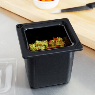 Carlisle CM110503 Coldmaster 1/6 Size Black High Capacity Cold ABS Plastic Food Pan - 6