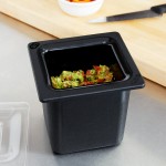 Carlisle CM110503 Coldmaster 1/6 Size Black High Capacity Cold ABS Plastic Food Pan - 6 Carlisle CM110503 Coldmaster 1/6 Size Black High Capacity Cold ABS Plastic Food Pan - 6