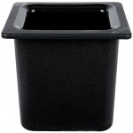 Carlisle CM110503 Coldmaster 1/6 Size Black High Capacity Cold ABS Plastic Food Pan - 6 Carlisle CM110503 Coldmaster 1/6 Size Black High Capacity Cold ABS Plastic Food Pan - 6