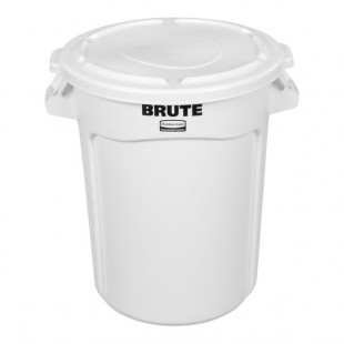 Rubbermaid® BRUTE 32 Gallon / 510 Cup White Round Ingredient Storage Bin with Lid Rubbermaid® BRUTE 32 Gallon / 510 Cup White Round Ingredient Storage Bin with Lid