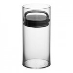 Prepara Evak Classic 0.75 Qt. Clear Glass Round Airtight Food Storage Container with Push Down Lid PP09-EDSBKR