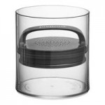 Prepara Evak Classic 0.75 Qt. Clear Glass Round Airtight Food Storage Container with Push Down Lid PP09-EDSBKR