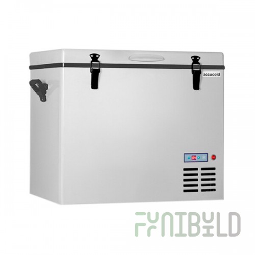 Summit Appliance SPRF56 Accucold 1.94 Cu. Ft. Gray DC-Powered Portable Refrigerator / Freezer with Insulated Fabric Cover- 12/24VDC