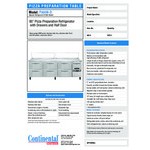 Continental Refrigerator PA93N-D 93