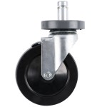 Metro 5MB Super Erecta Resilient Rubber Swivel Stem Caster with Brake